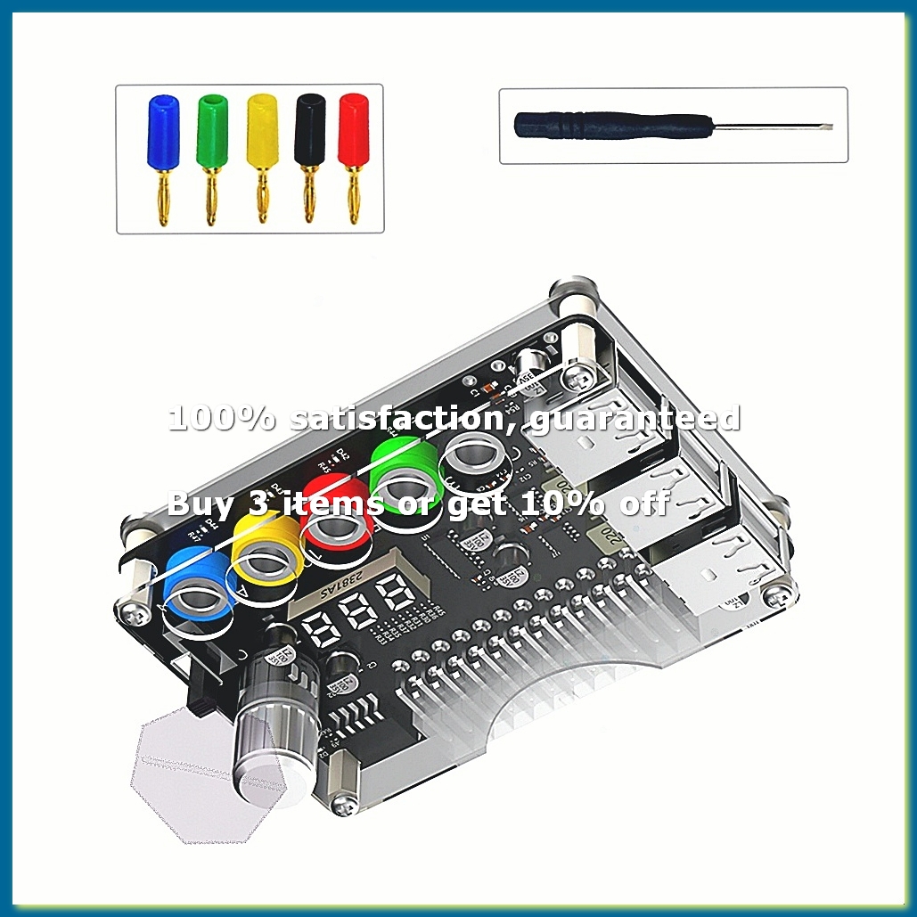 Atx Power Supply - ● 24ピンATX電源ブレークアウトボード電源モジュール、調整可能な電圧ノブ、6ポートUSB 2.0、QC2.0およびQC3.0対応