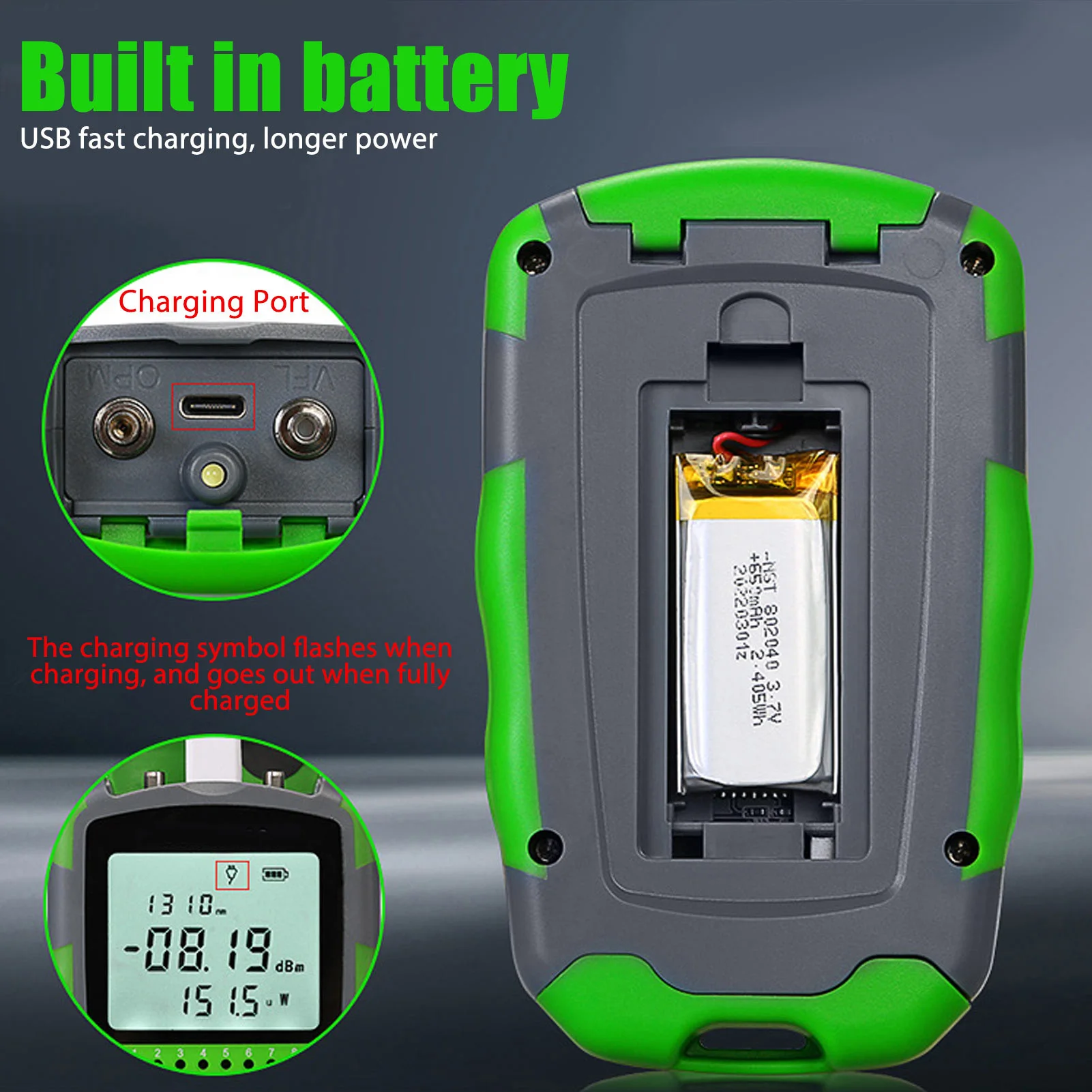 赤色光光ケーブルパワーテスター USB充電ケーブル付き 充電 - Power Supply Tester のレビューと価格