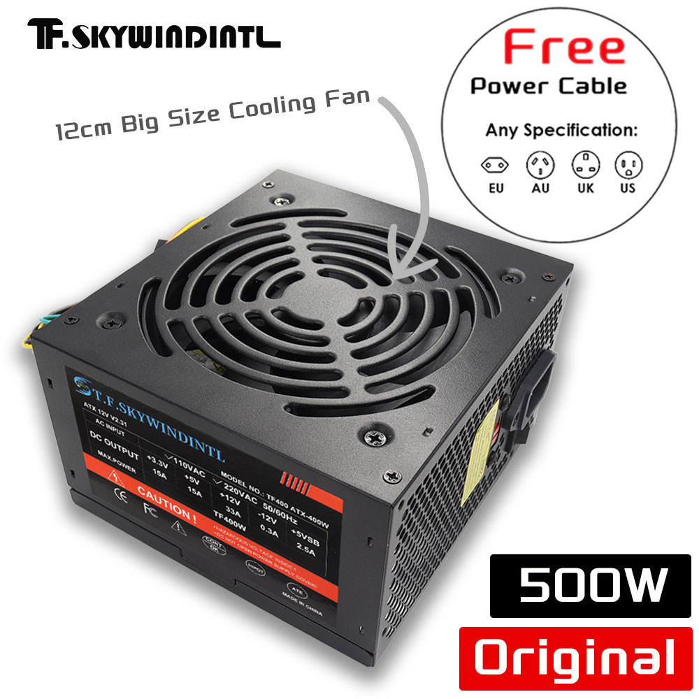 安価な500WブラックATXデスクトップゲーミングPC用PS - Power Supply 650W のレビューと価格